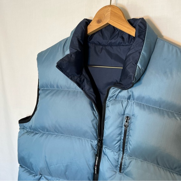Moose Creek Blue & Navy Reversible Down Filled Puffer Vest XL - Picture 11 of 11